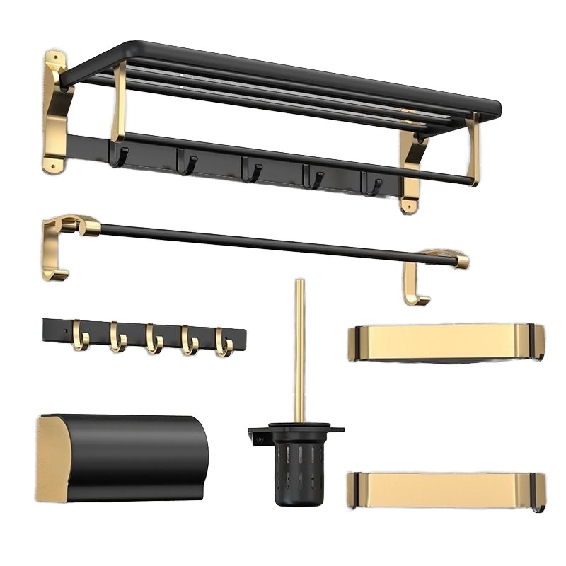 Home Bathroom Hardware - Modern Luxury Bathroom Hardware Set Brushed