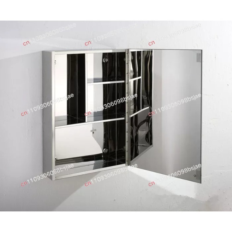 Bathroom Cabinet Mirror - 304 stainless steel mirror cabinet bathroom