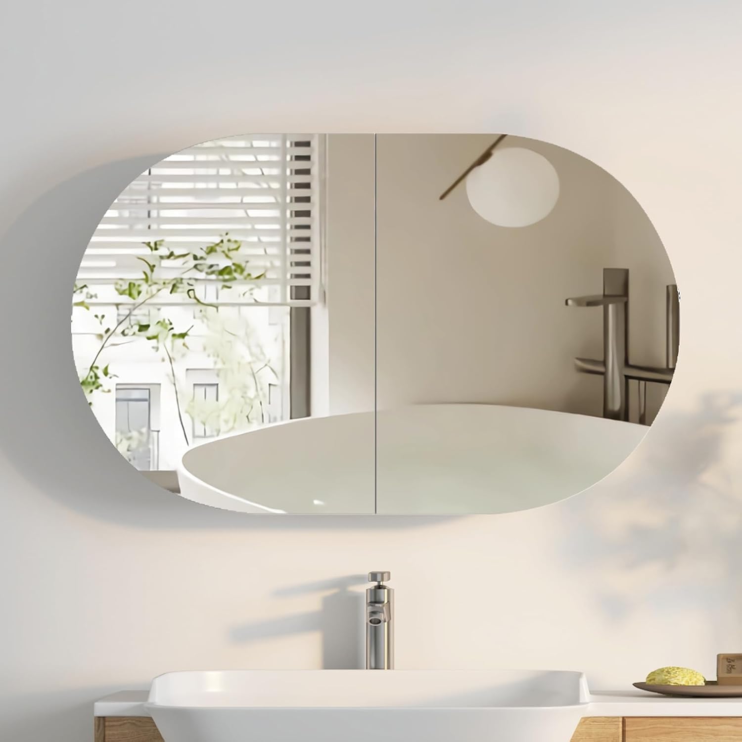 Bathroom Cabinet Mirror - Oval Bathroom Medicine Cabinet Mirror Wall