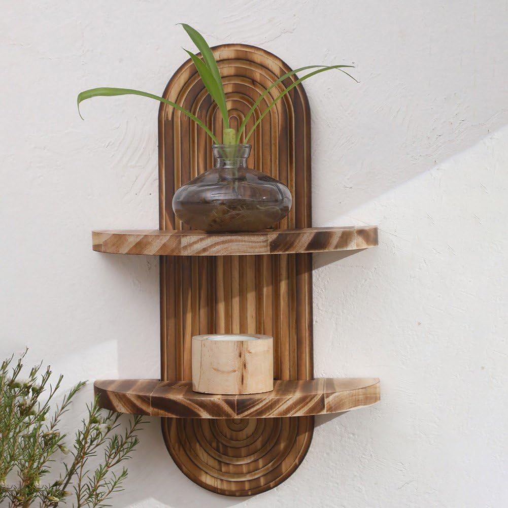 Home Bathroom Scene - Bohemian Rainbow Hanging Wall Shelf 2
