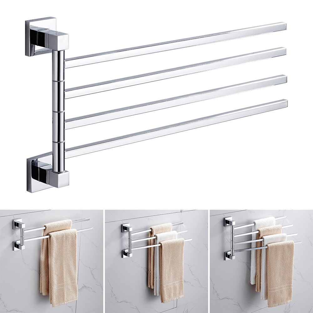 Home Bathroom Hardware - Towel Holder Stainless Steel Swing Arms