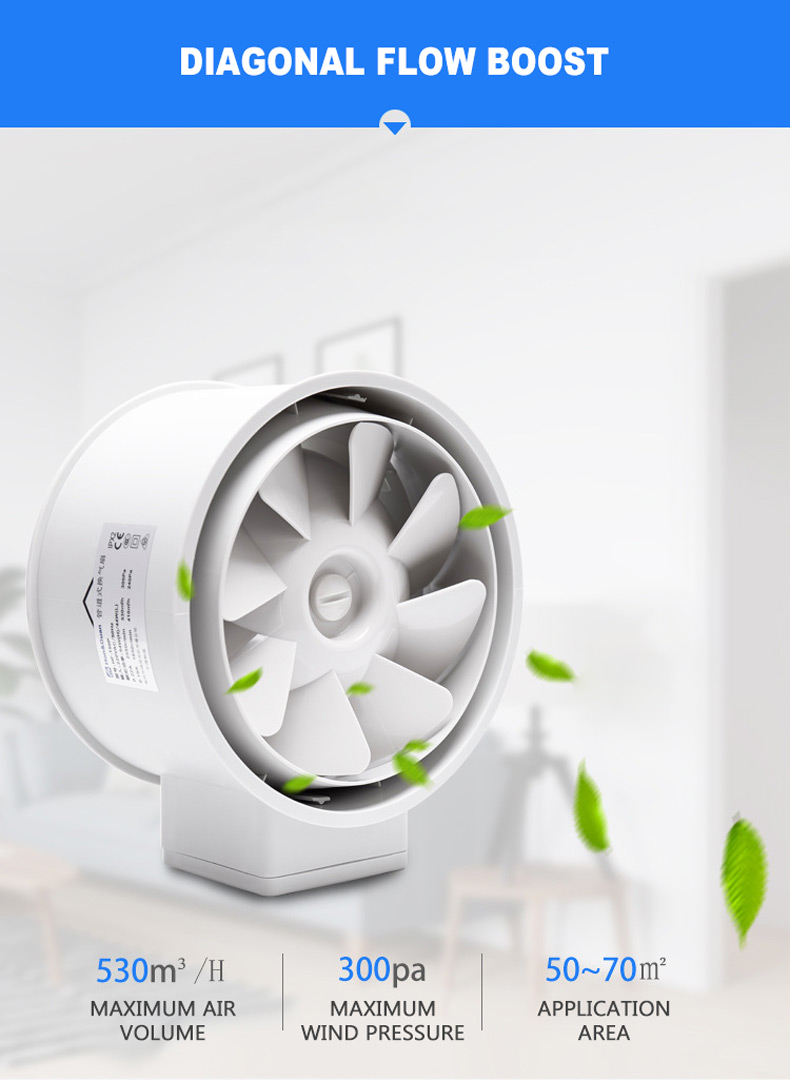 2026 6'' Inline Duct Fan Air V - огляд і ціна Home Bathroom Extractor Fan