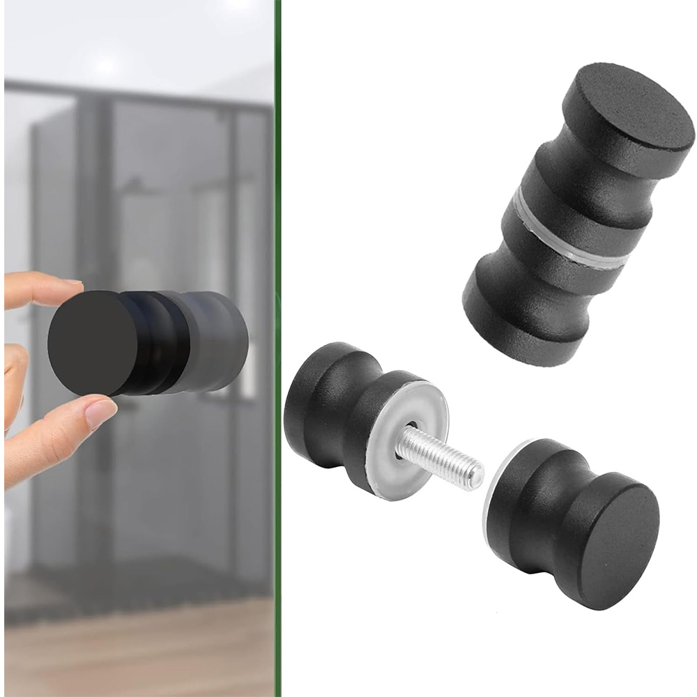 Aluminum Glass Door Knob Black - огляд і ціна Home Bathroom Hardware