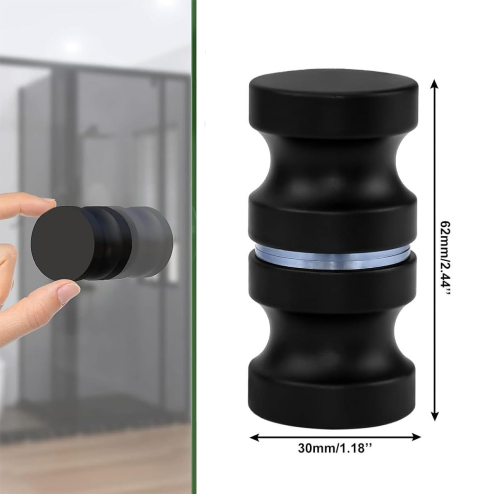 Aluminum Glass Door Knob Black - огляд і ціна Home Bathroom Hardware