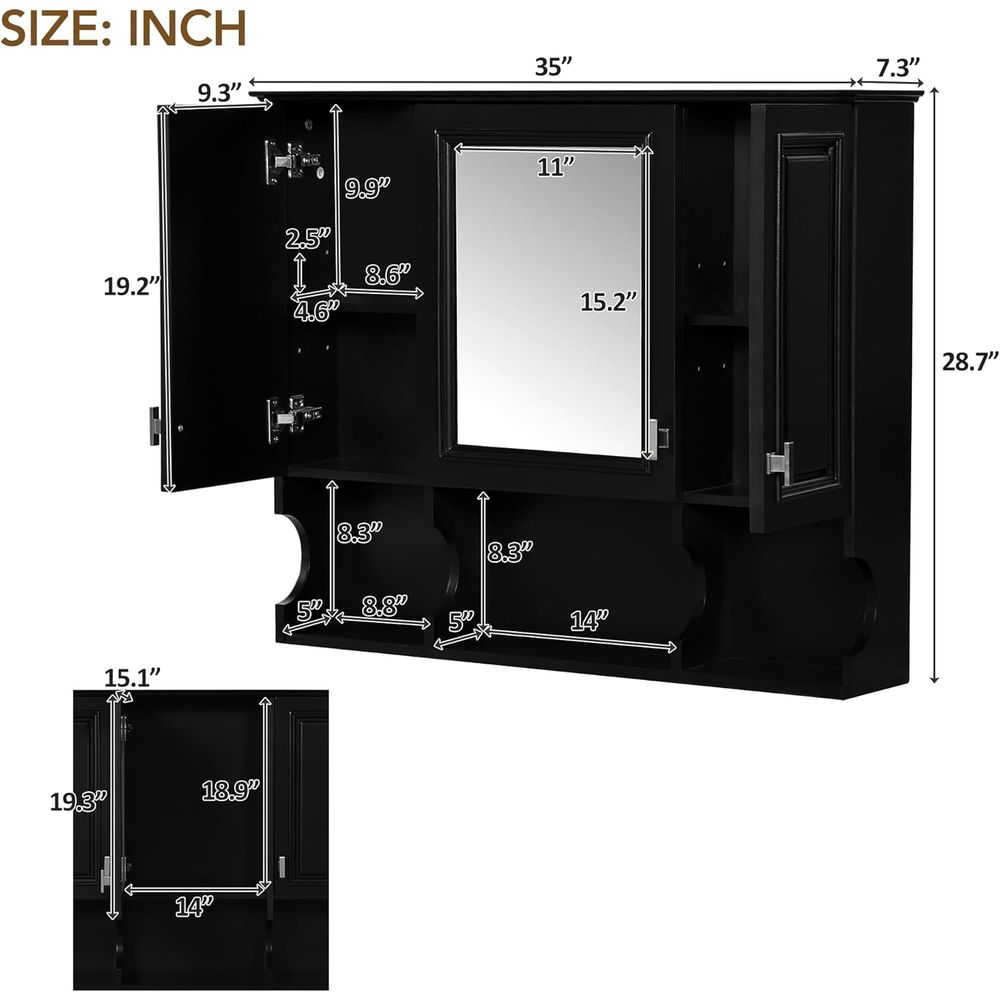 Bathroom Wall Cabinet with Mir - огляд і ціна Bathroom Cabinet Mirror
