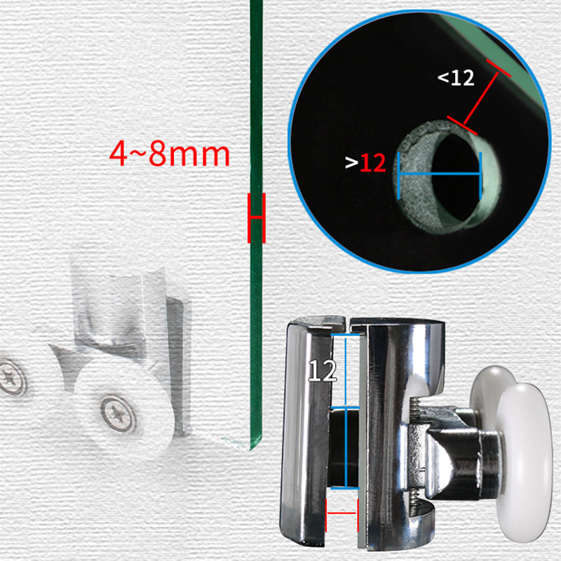 Runners Wheel Shower door Hard - огляд і ціна Home Bathroom Hardware