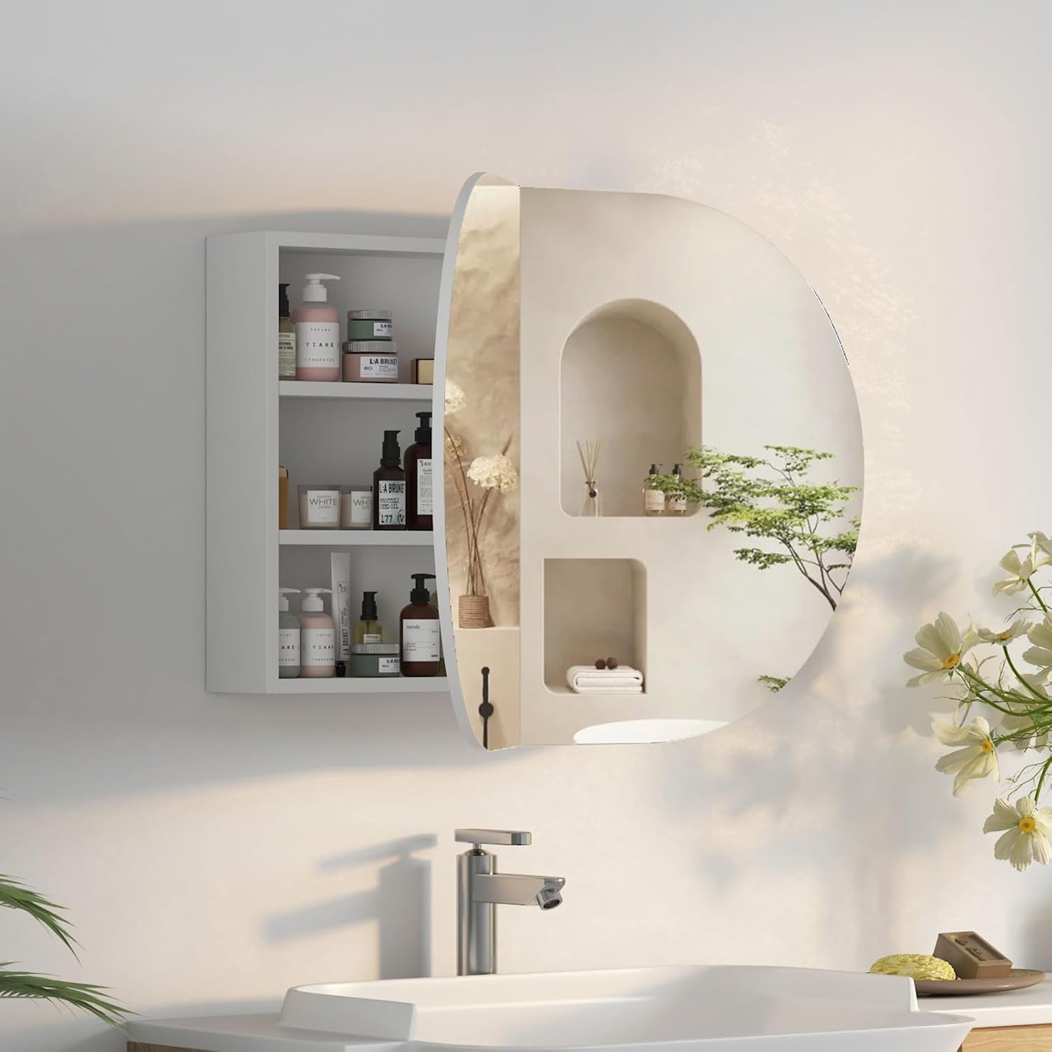 Oval Bathroom Medicine Cabinet - огляд і ціна Bathroom Cabinet Mirror