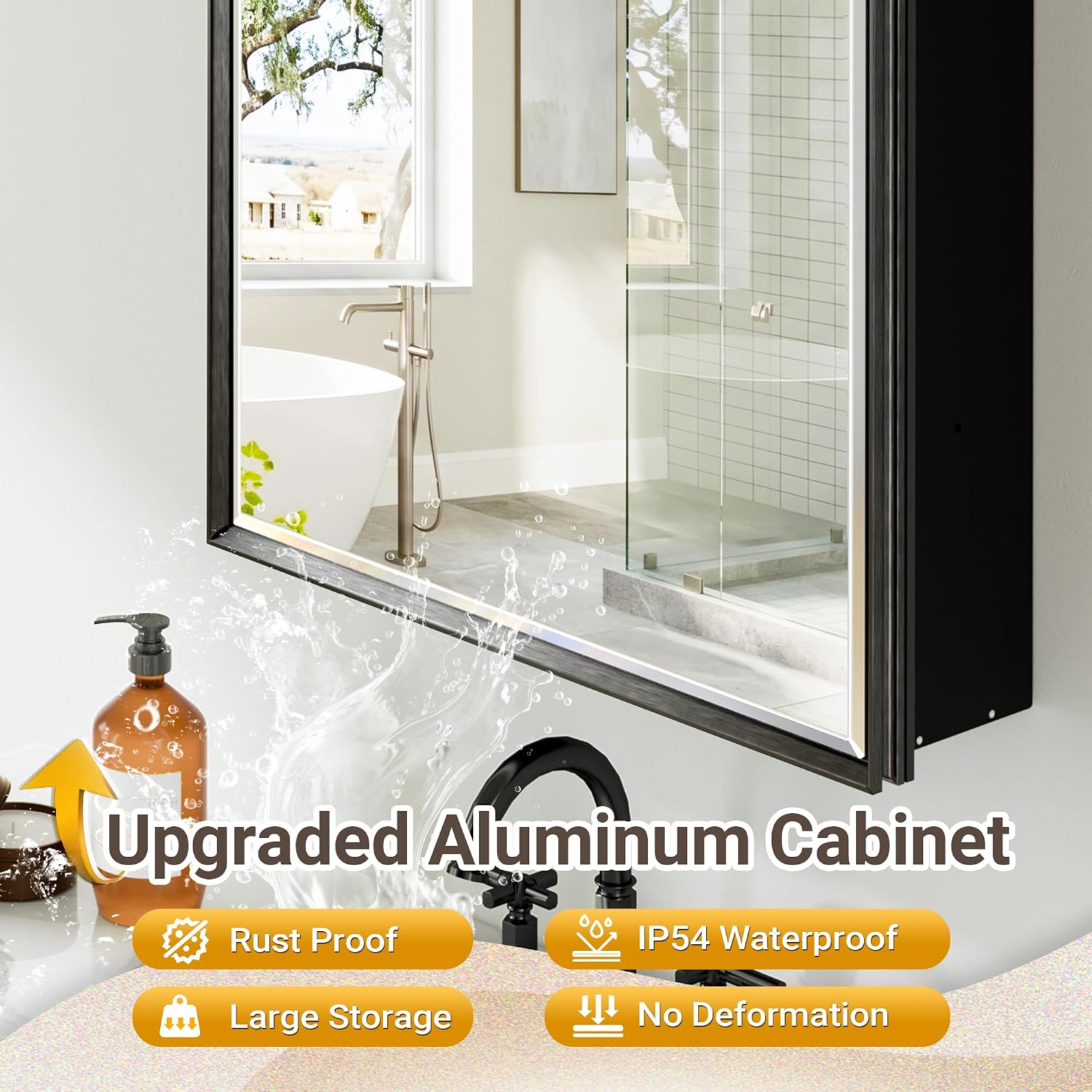 Black Medicine Cabinet Mirror  - огляд і ціна Bathroom Cabinet Mirror