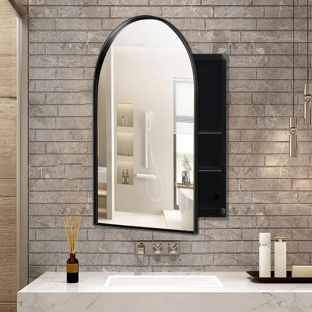 Arched Wall-Mounted Medicine C - огляд і ціна Bathroom Cabinet Mirror