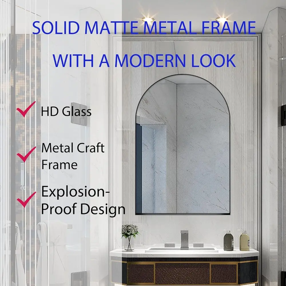 Arched Wall-Mounted Medicine C - огляд і ціна Bathroom Cabinet Mirror