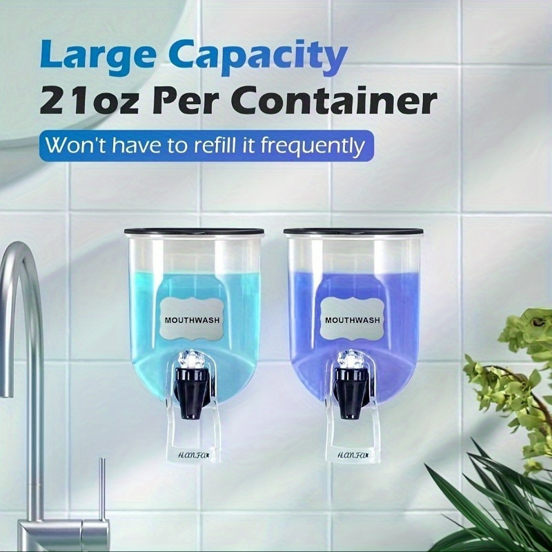 2PCS 600ml Mouthwash Dispenser - огляд і ціна Home Bathroom Accessories