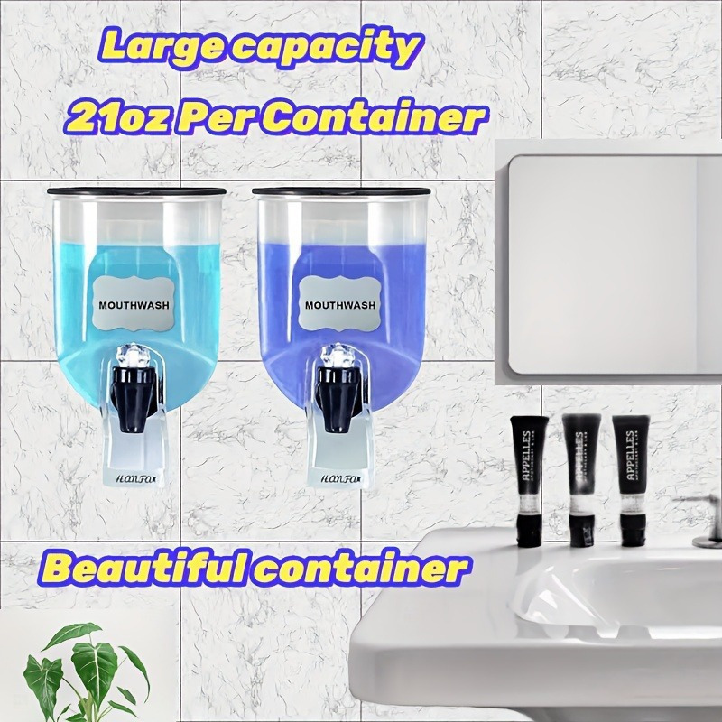 2PCS 600ml Mouthwash Dispenser - огляд і ціна Home Bathroom Accessories