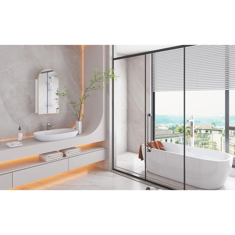 Luxurious Arched Gold Bathroom - огляд і ціна Bathroom Cabinet Mirror