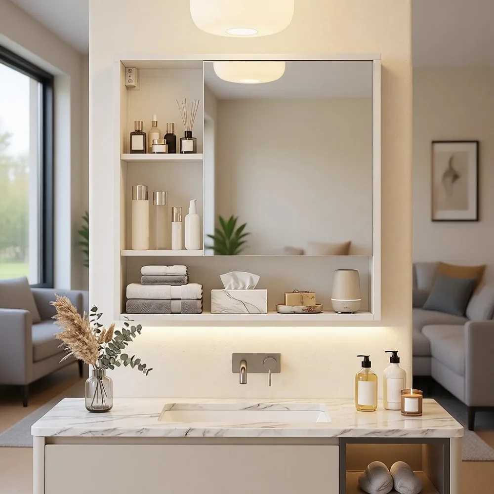Wall-Mounted Bathroom Mirror C - огляд і ціна Bathroom Cabinet Mirror
