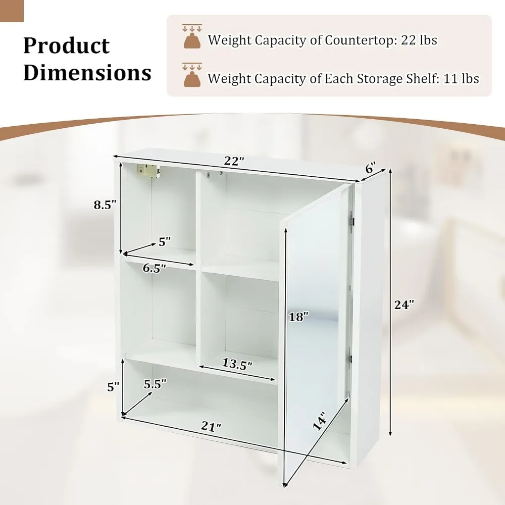 Wall-Mounted Bathroom Mirror C - огляд і ціна Bathroom Cabinet Mirror