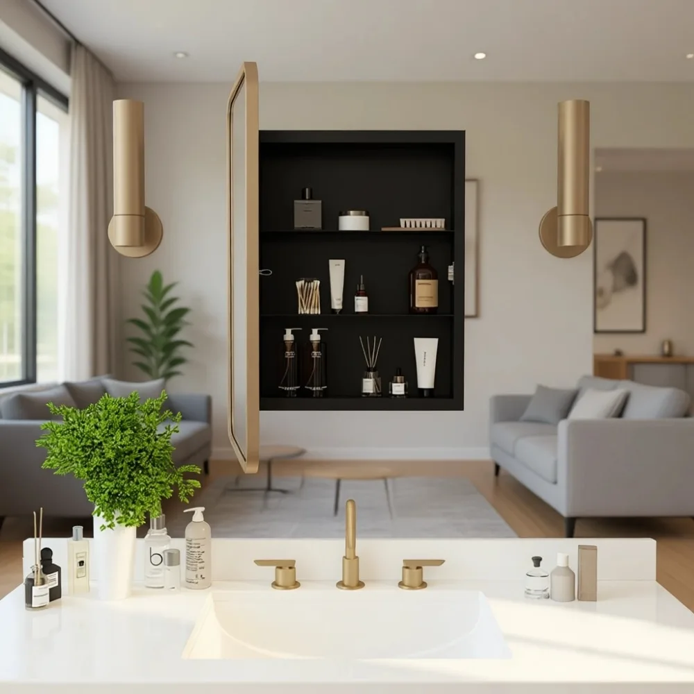 16x24 Recessed Medicine Cabine - огляд і ціна Bathroom Cabinet Mirror