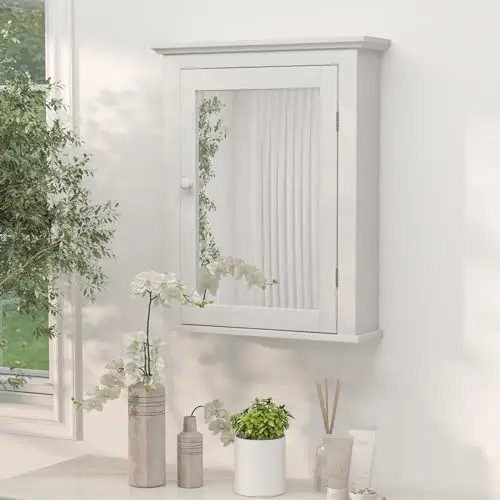 White Medicine Cabinet with Mi - огляд і ціна Bathroom Cabinet Mirror